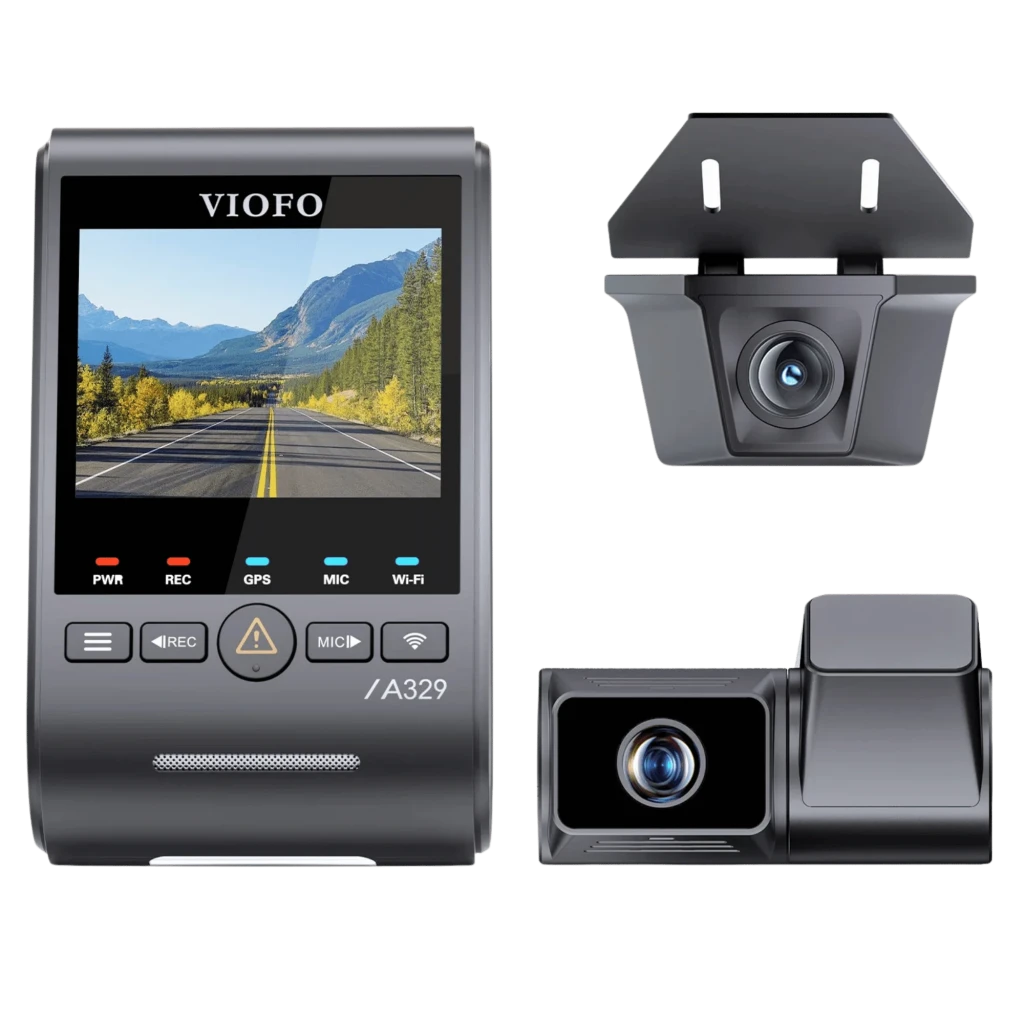 VIOFO A329TW 3CH: Câmara de bordo tripla com 4K, teleobjetiva e câmara exterior IP67
