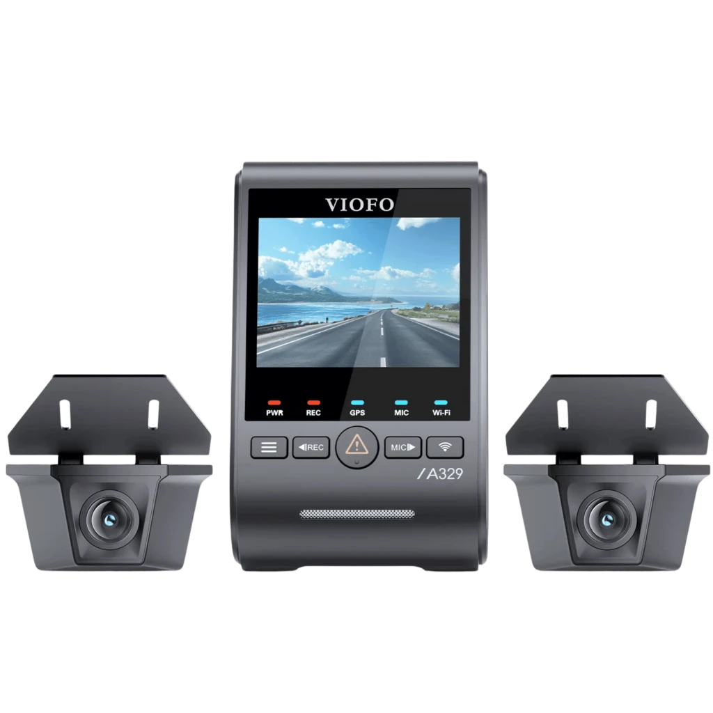 VIOFO A329WW 3CH 4K 30FPS Sony STARVIS 2 - DashCam tripla com câmaras traseiras à prova de água