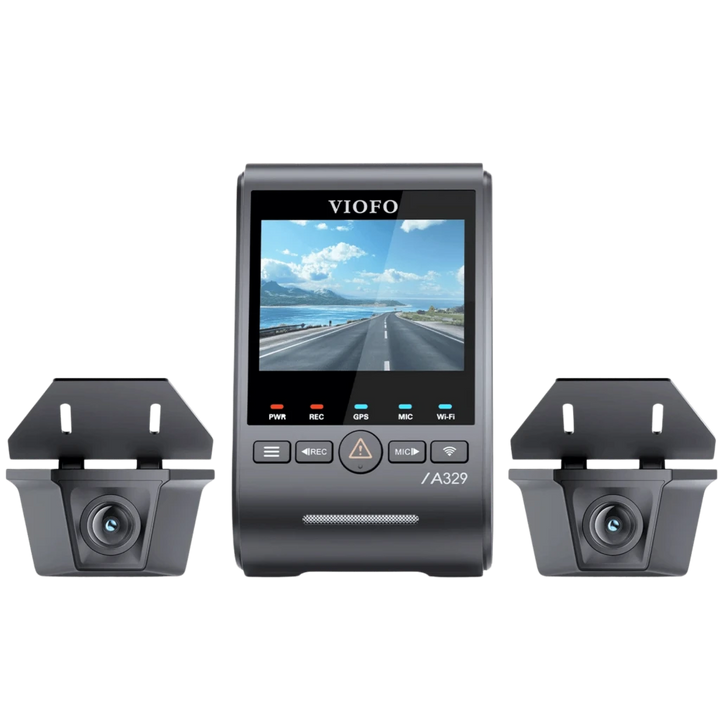 VIOFO A329WW 3CH 4K 30FPS Sony STARVIS 2 - DashCam tripla com câmaras traseiras à prova de água