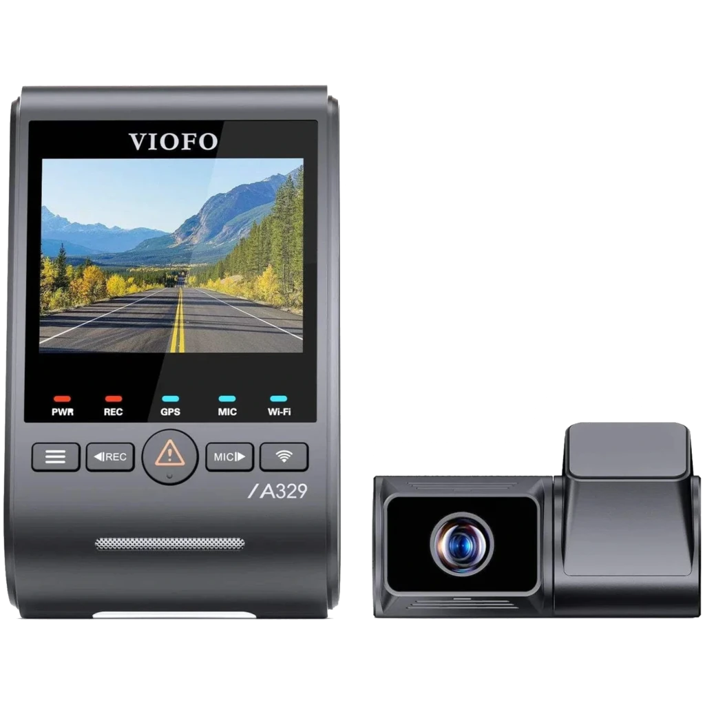 VIOFO A329T 2CH Câmara Frontal 4K com sensor Sony STARVIS 2 IMX678 + Câmara 2K com Teleobjetiva com IMX675 WiFi GPS Dash Cam - Câmara de Carro