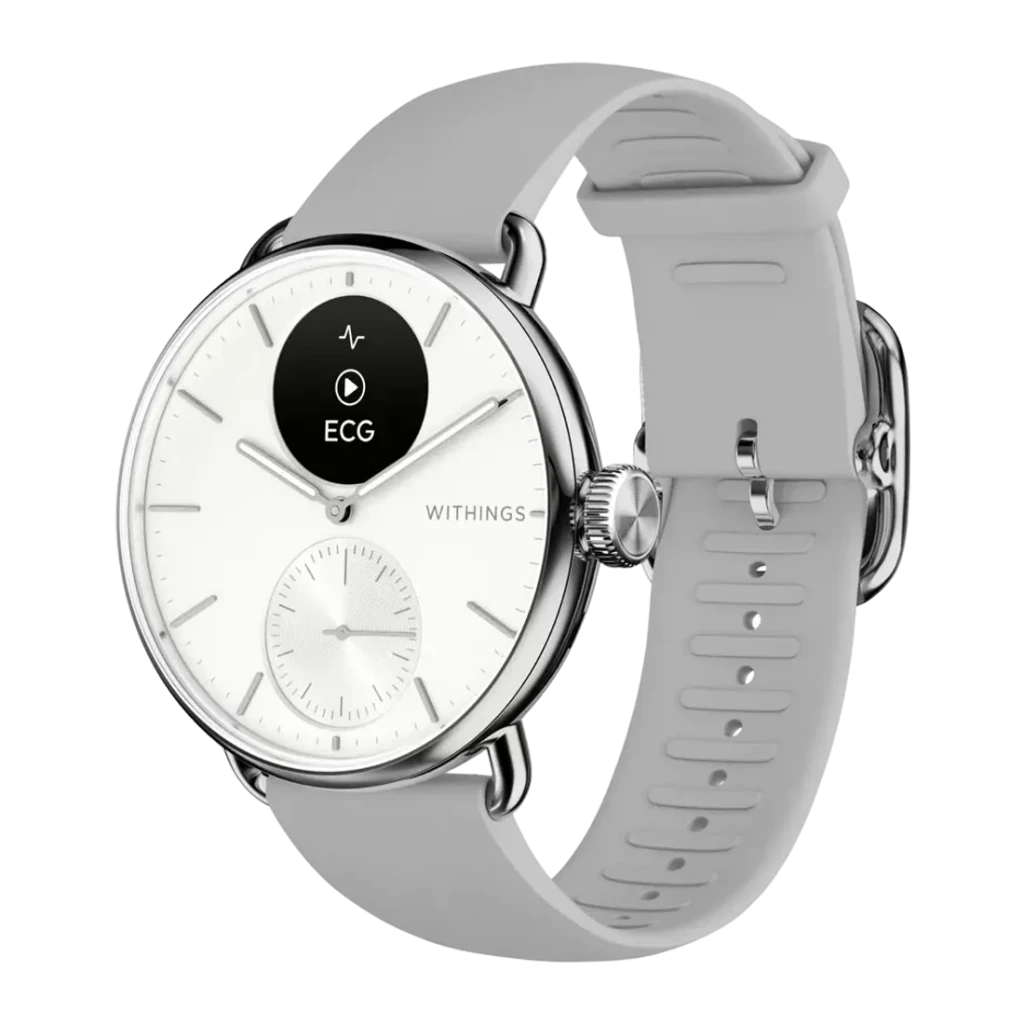 Withings ScanWatch 2 38 mm Branco 0,63 polegadas OLED FC SpO2 Altímetro 30 dias 5ATM Smartwatch