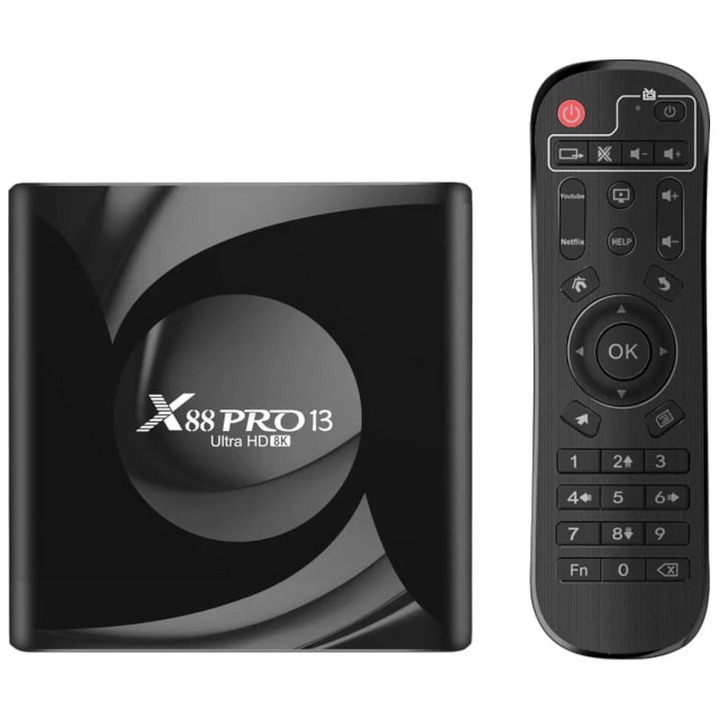 X88 PRO 13 4GB/32GB Smart System Android 13 Preto – Android TV