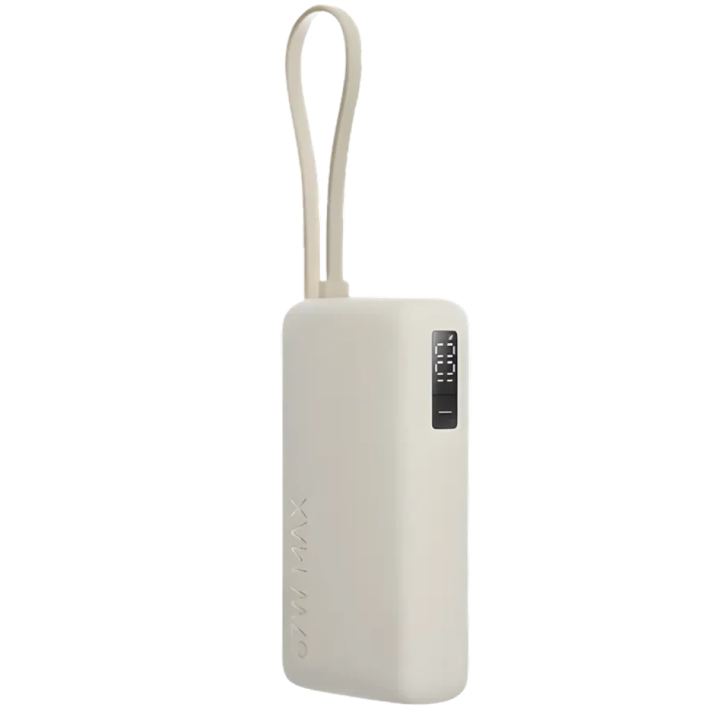 Xiaomi Power Bank 10000mAh (Cabo integrado) 67W Bege - Tamanho compacto - Ecrã numérico