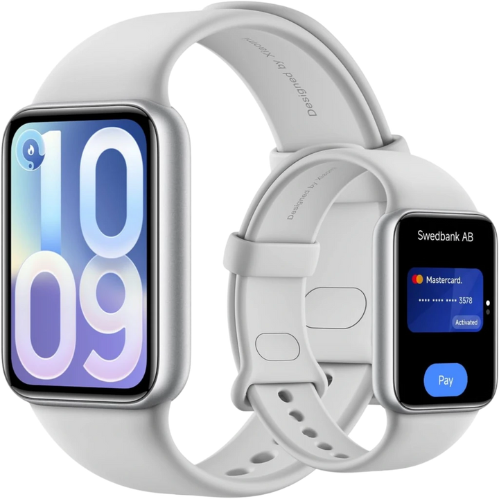 Xiaomi Smart Band 10 Pro NFC Pulseira de atividade 1,74" AMOLED 21 dias + 150 modalidades desportivas 5 ATM Prateado