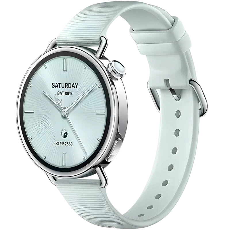 Xiaomi Watch S4 41 mm  com Bracelete de Borracha Fluorada Verde Menta