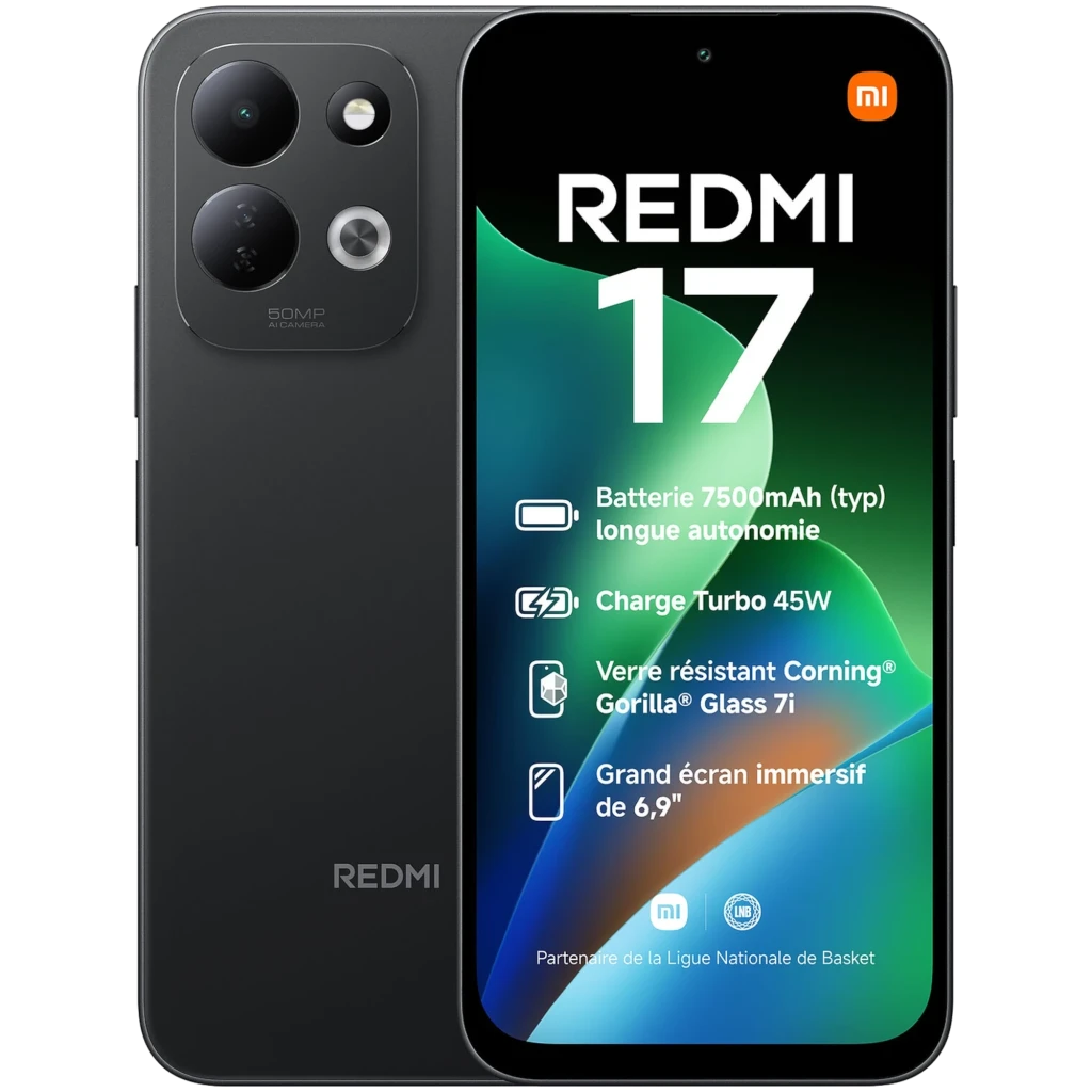 Xiaomi Redmi 17 4GB/128GB Preto 7500mAh 6,9 polegadas IPS 120Hz 50MP 45W