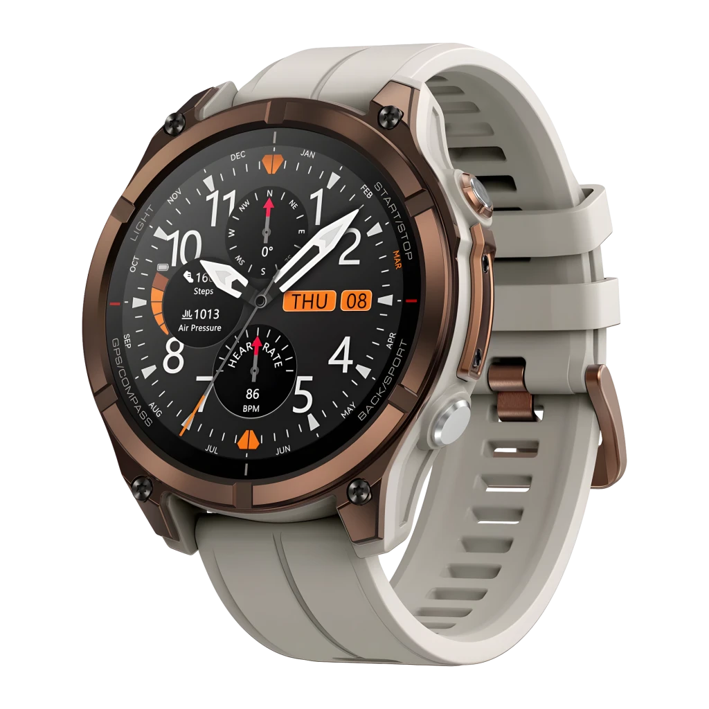 Zeblaze Stratos 4 Pro Bronze Mapas offline com orientação passo a passo Lanterna LED bicolor