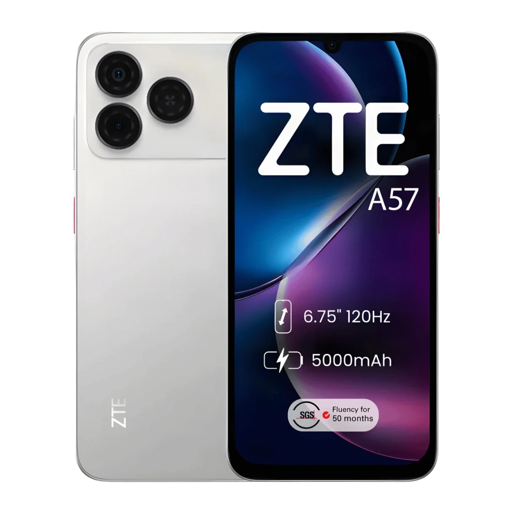 ZTE Blade A57 4GB/128GB Prata 6,75 polegadas IPS LCD 5000mAh 13MP