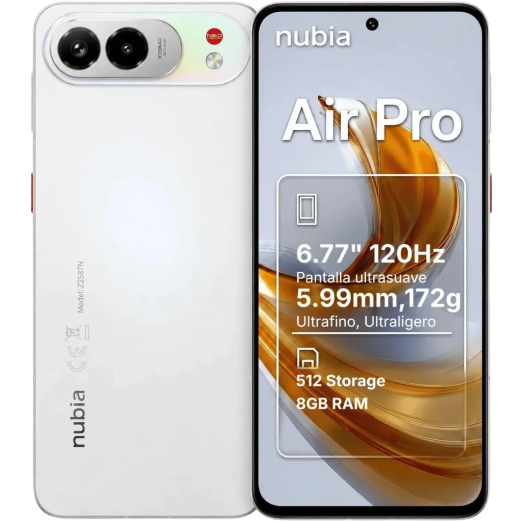 ZTE Nubia Air Pro 5G 512 GB Branco   8 GB MediaTek Dimensity 7100