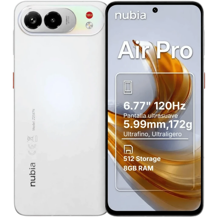 ZTE Nubia Air Pro 5G 512 GB Branco   8 GB MediaTek Dimensity 7100